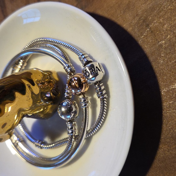 3 Pandora Bracelet Bundle Size 6.7 in/ 17 cm - Picture 2 of 14